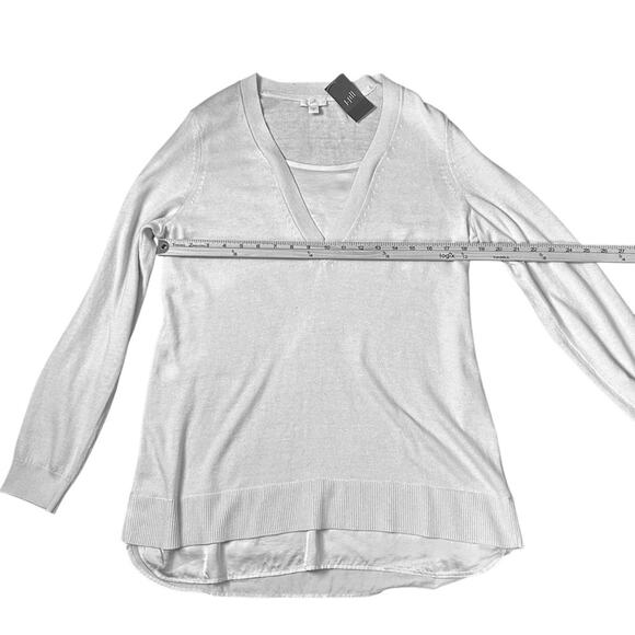 🆕 J. Jill Layered Sweater Tunic Womens Size S Buttercup Yellow Lightweight NWT - Picture 9 of 9